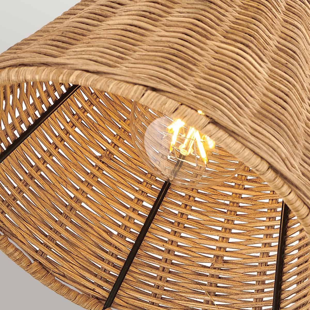 Hinkley Arti 1 Light Natural Rattan Wall Light