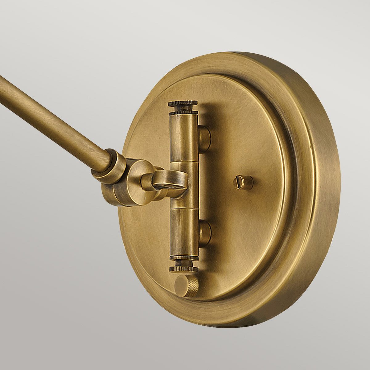 Hinkley Arti Brass Wall Light with Rattan Shade