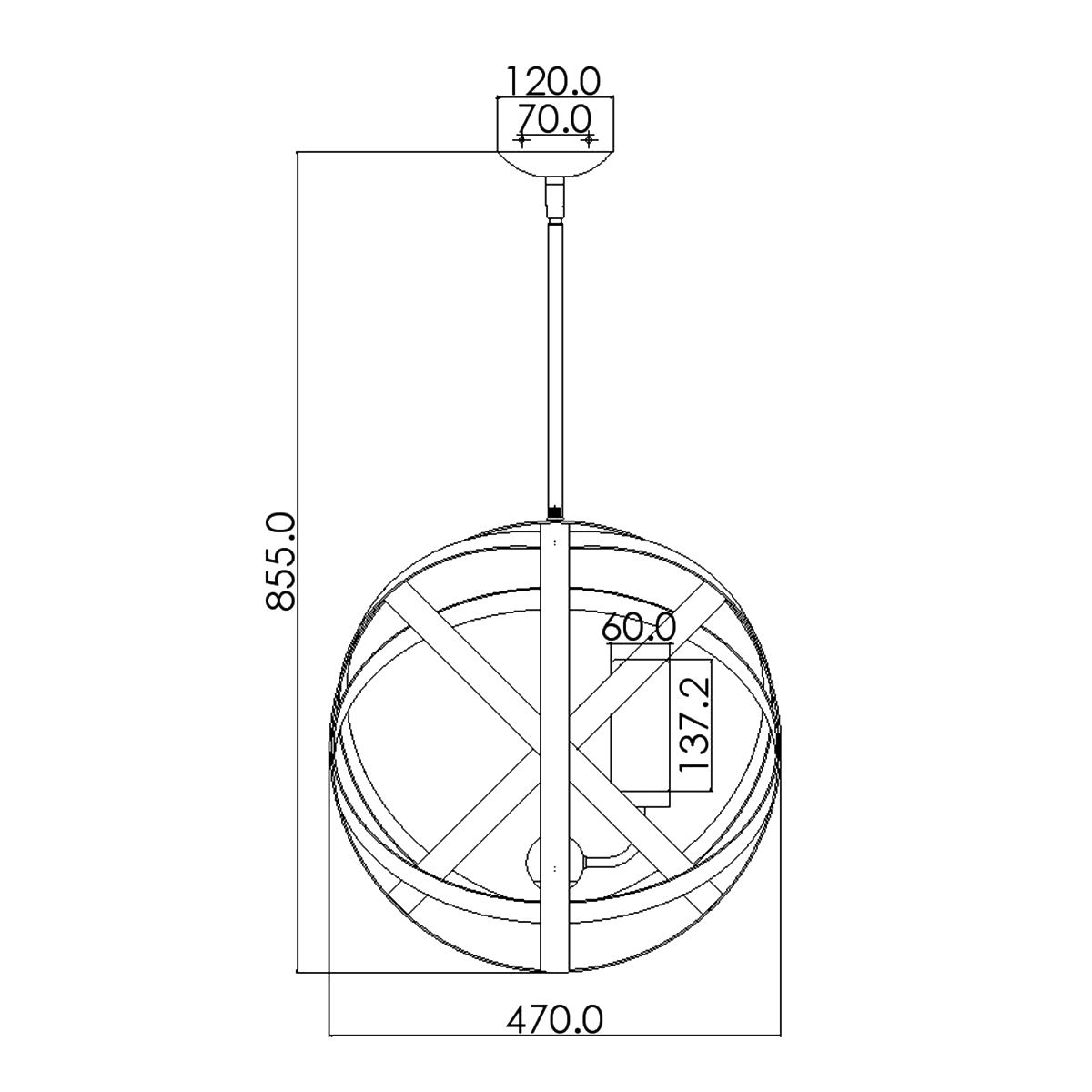 Hinkley Carson Outdoor 3 Light Pendant