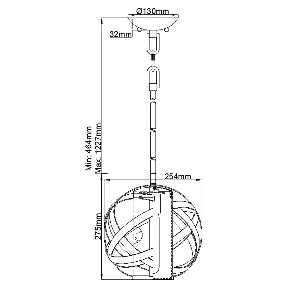 Hinkley Carson 1 Light Iron Outdoor Pendant Light