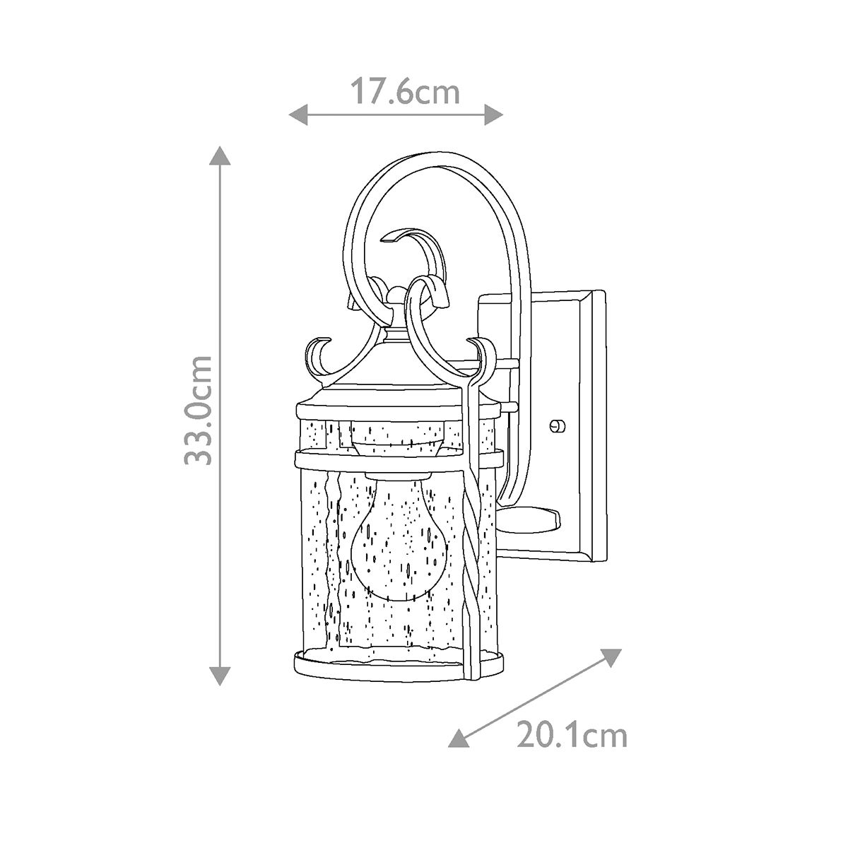 Hinkley Casa 1 Light Black Outdoor Wall Light