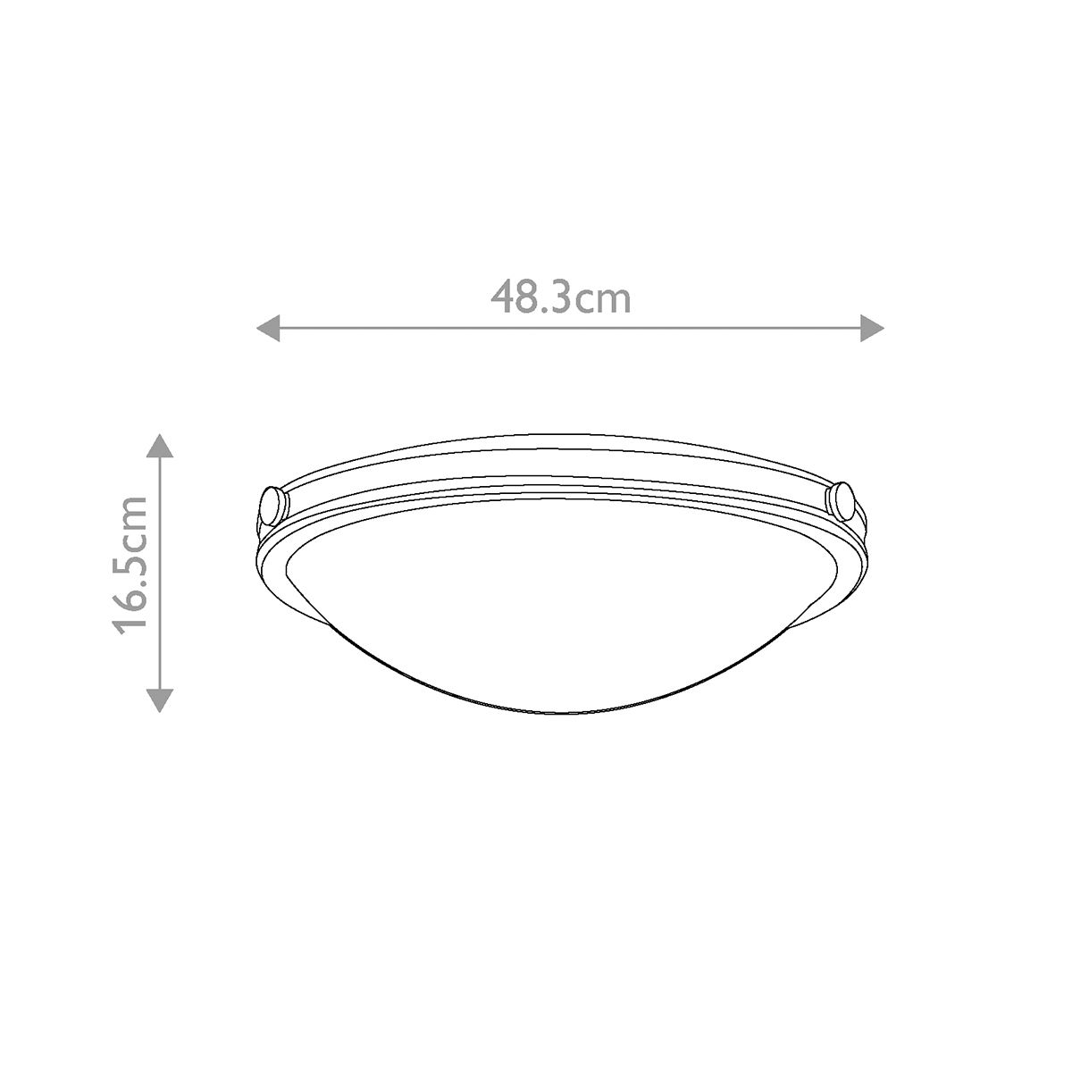 Hinkley Collier 3 Light Large Flush Brass Ceiling Light
