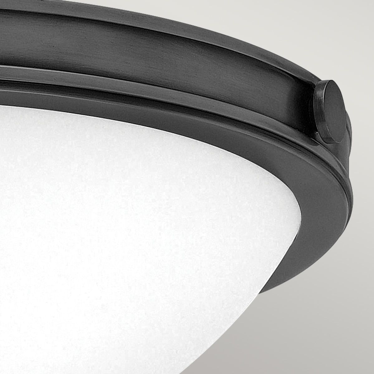 Collier Black Small Flush Ceiling Light