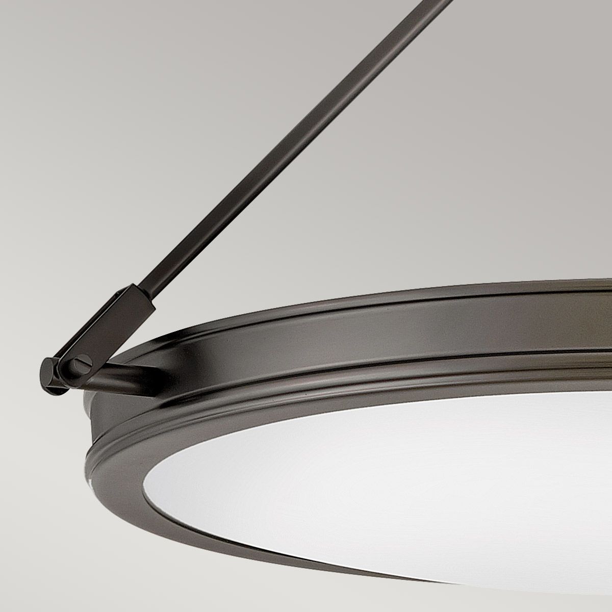 Collier Black Medium Semi Flush Ceiling Light
