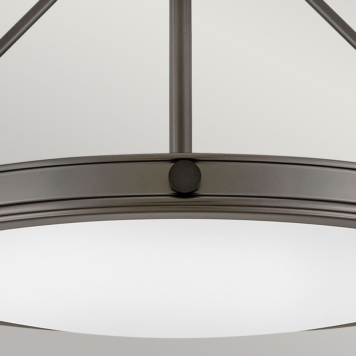 Collier Black Medium Semi Flush Ceiling Light