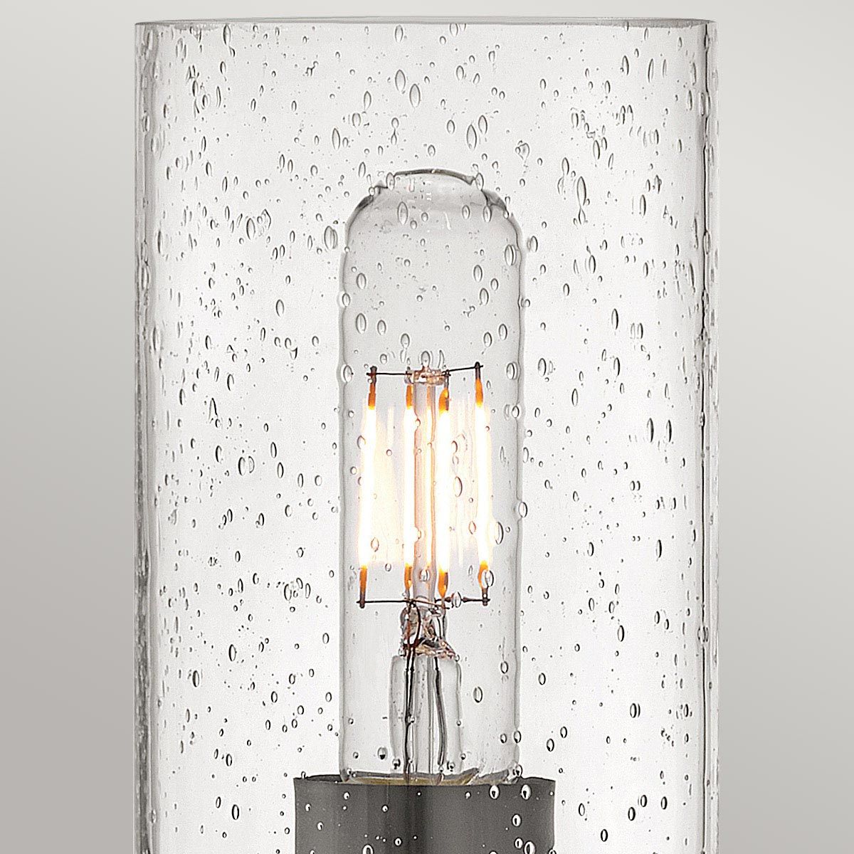 Collier Black Wall Light with Seeded Glass Shades