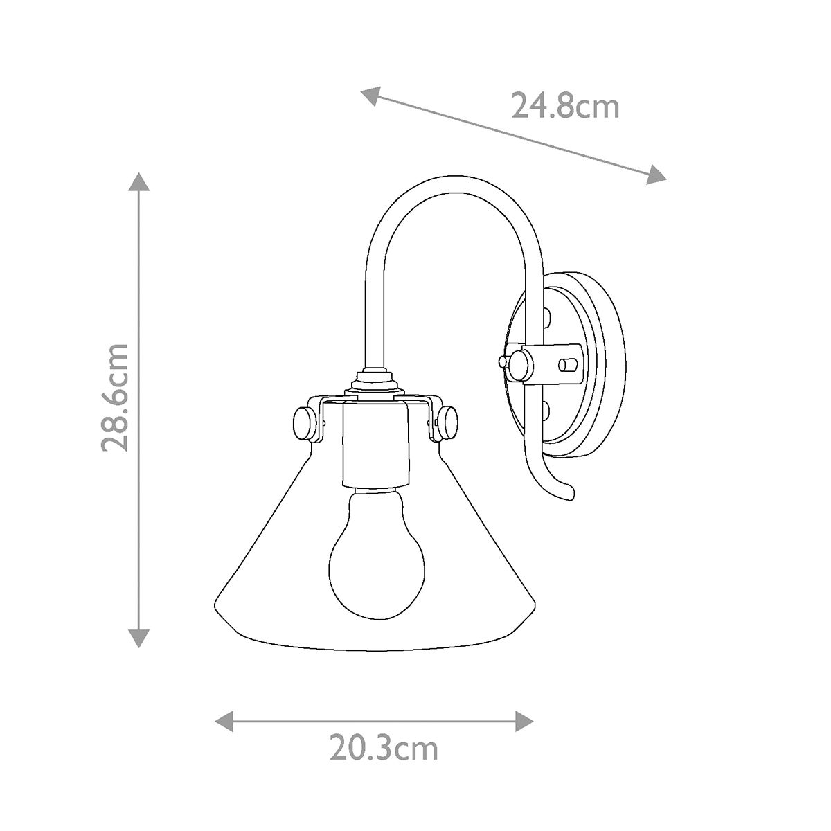 Hinkley Congress 1 Light Caramel Clear Glass Wall Light