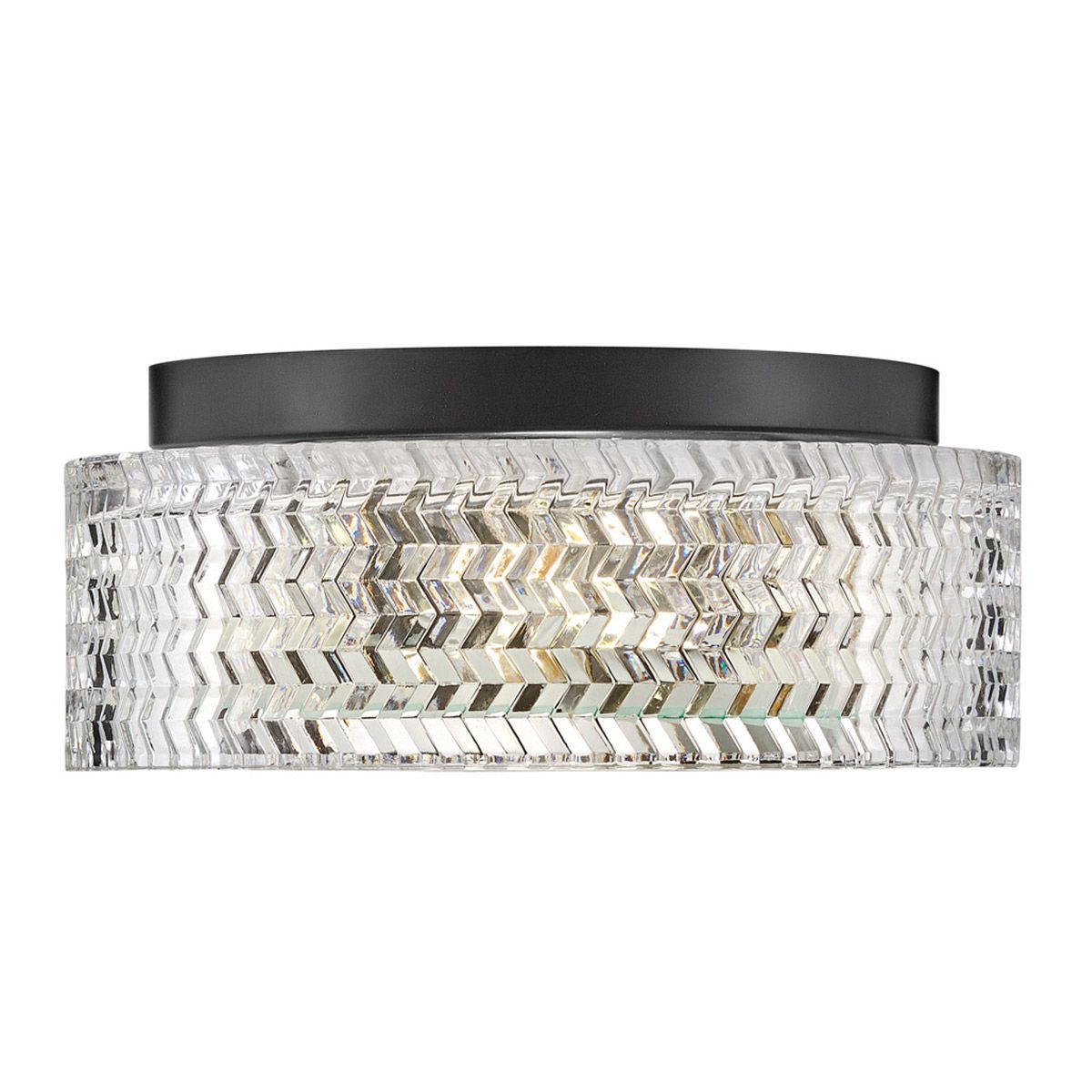 Hinkley Elle Black Small Flush Ceiling Light