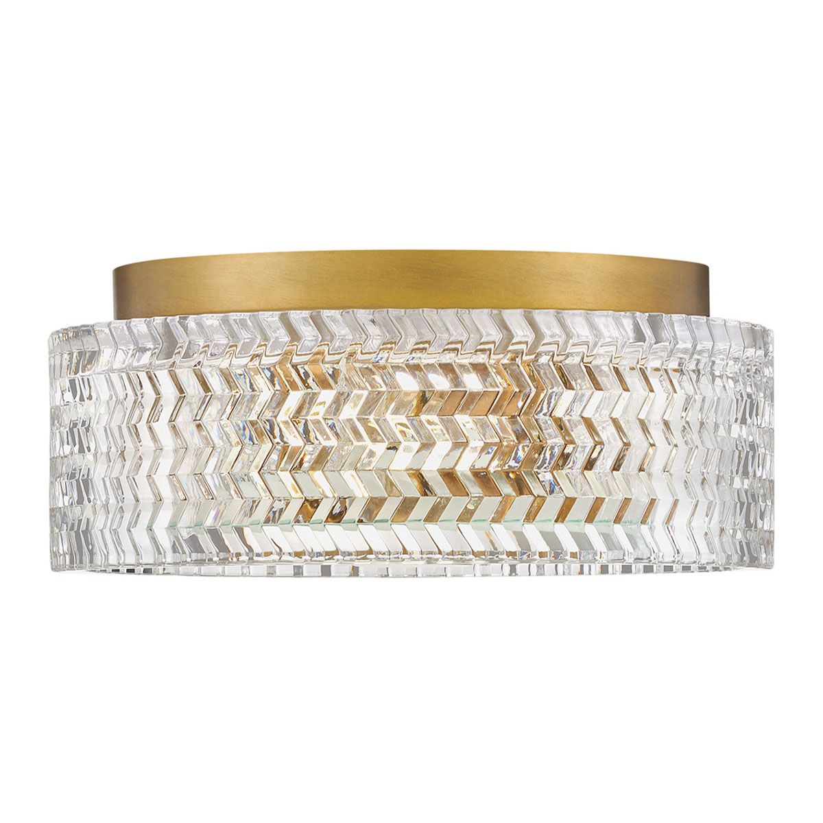 Hinkley Elle Brass Small Flush Ceiling Light