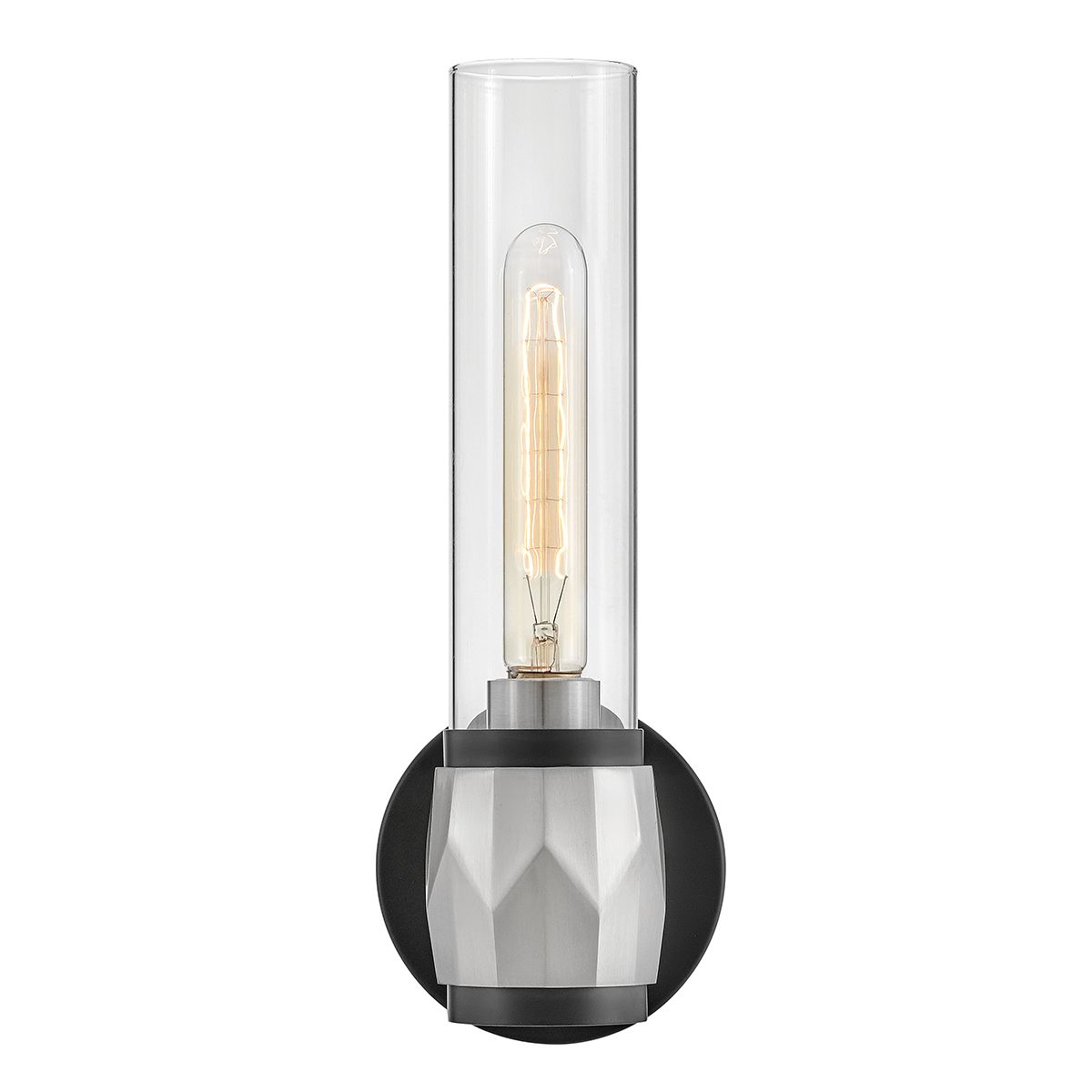 Ellison Black with Brushed Nickel Wall Light.