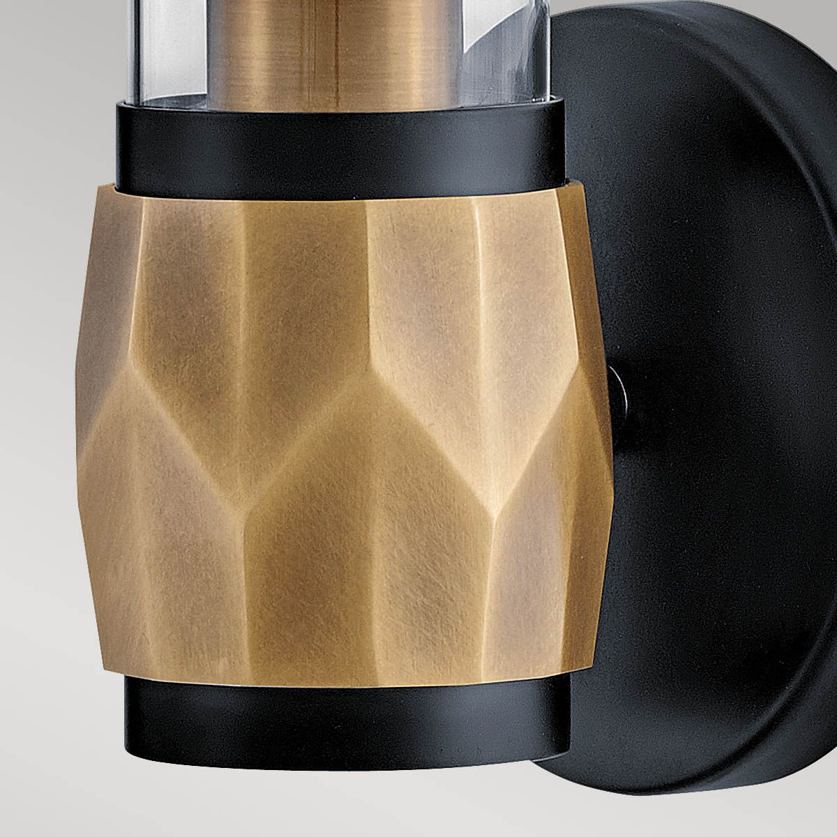 Ellison Black with Heritage Brass Wall Light.