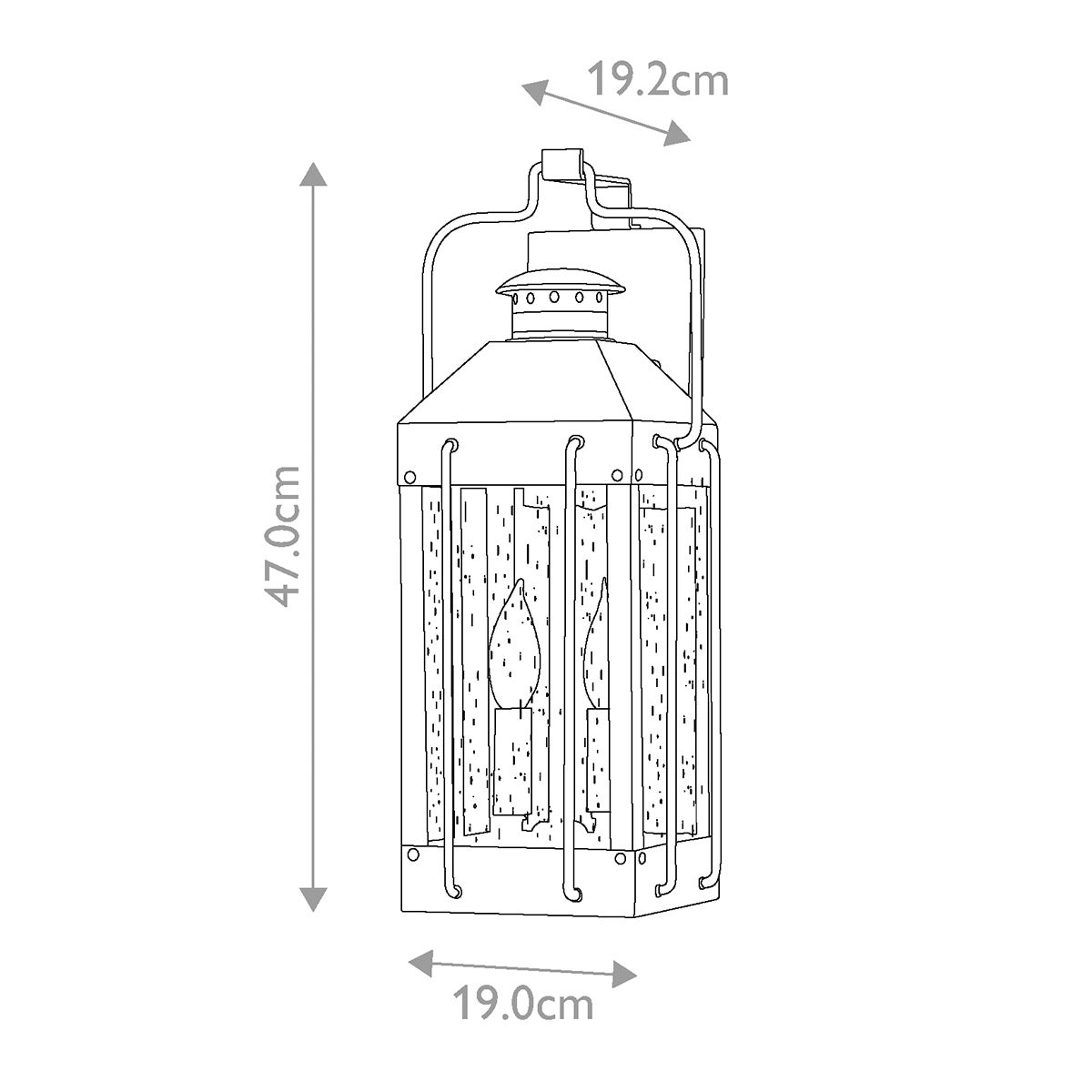 Hinkley Fitzgerald 2 Light Medium Outdoor Wall Light