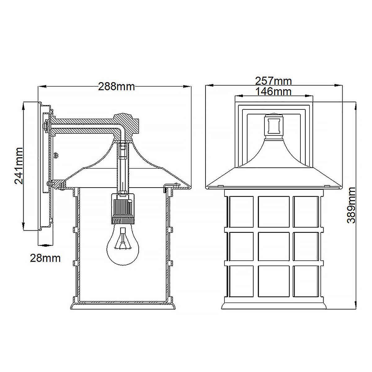 Hinkley Freeport 1lt Large White Outdoor Wall Light