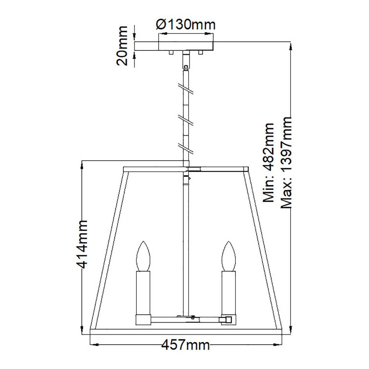 Hinkley Fulton 4 Light Bronze Pendant Chandelier-OPEN-BOX-50-290626