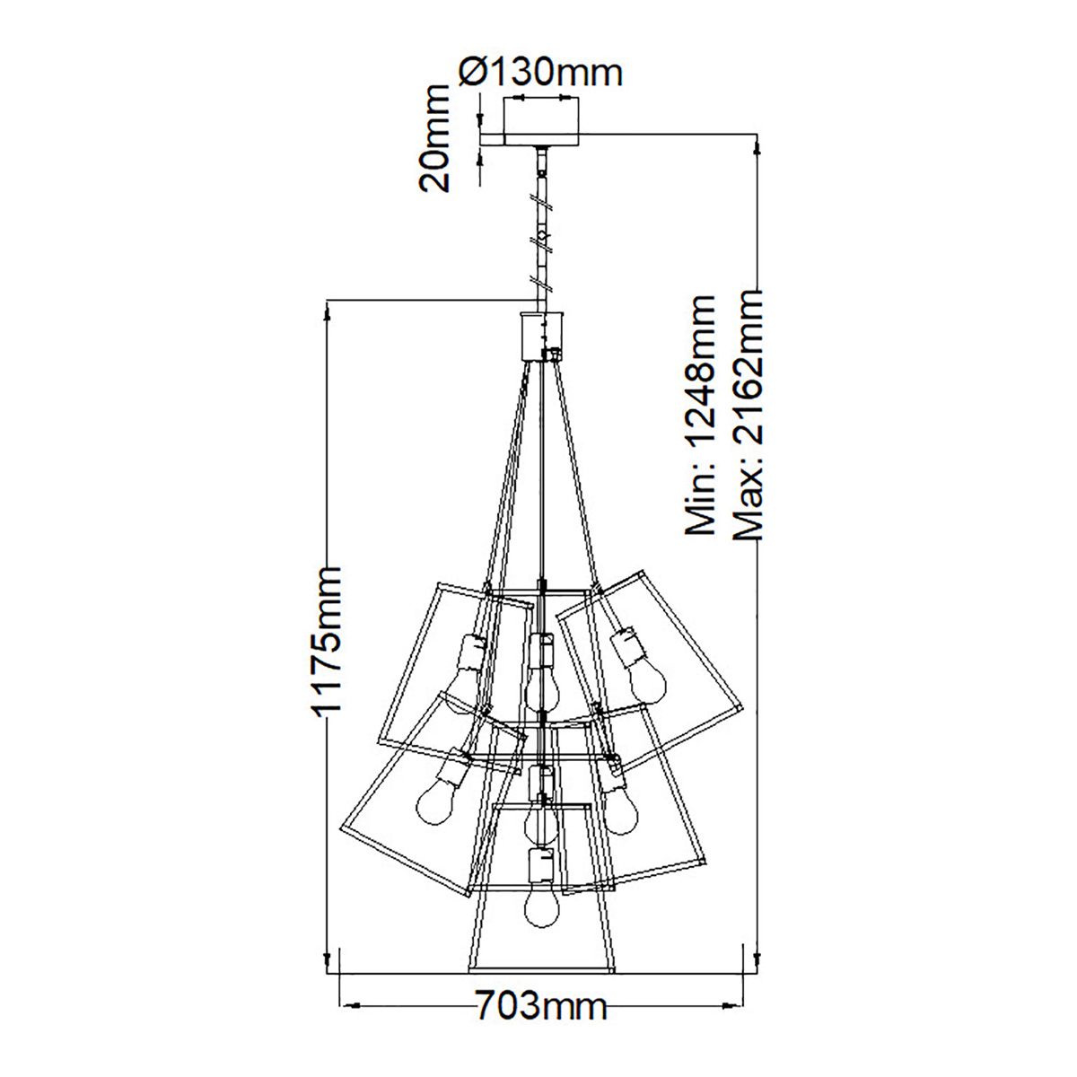 Hinkley Fulton 7 Light Bronze Chandelier Ceiling Light