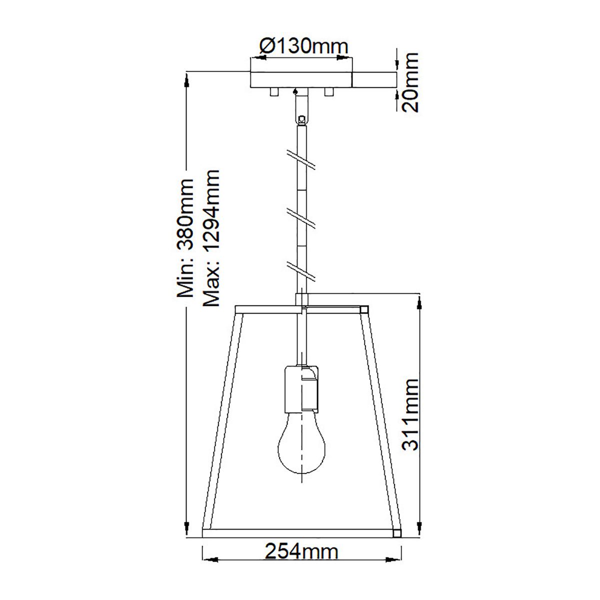 Hinkley Fulton 1 Light Bronze Pendant Ceiling Light