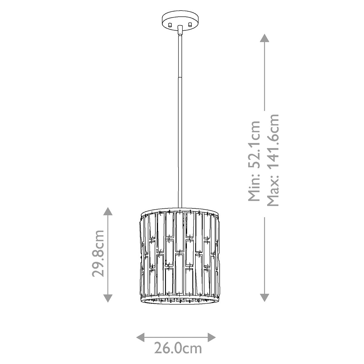 Hinkley Gemma Mini Zinc Pendant Ceiling Light