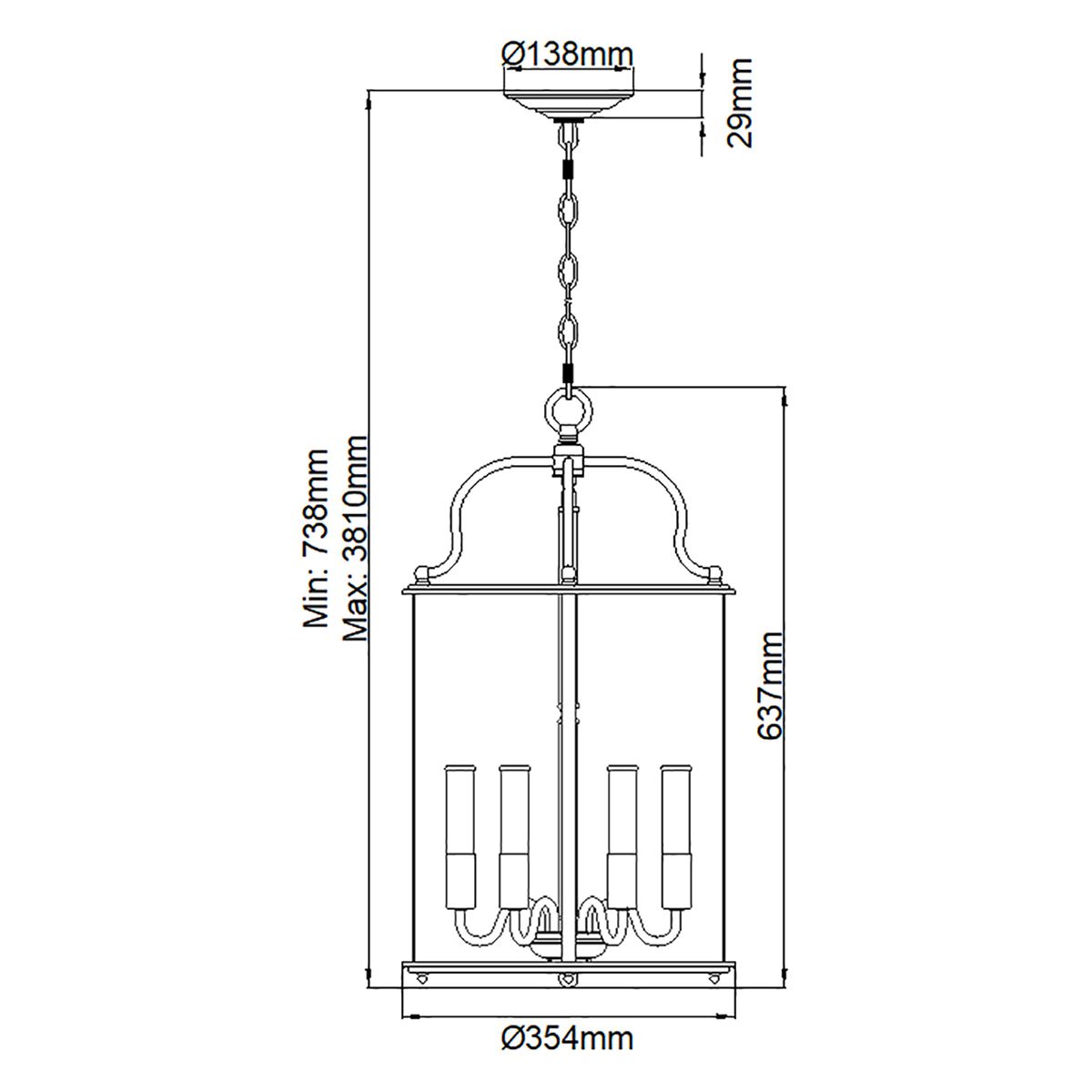 Hinkley Gentry 6 Light Large Polished Nickel Pendant