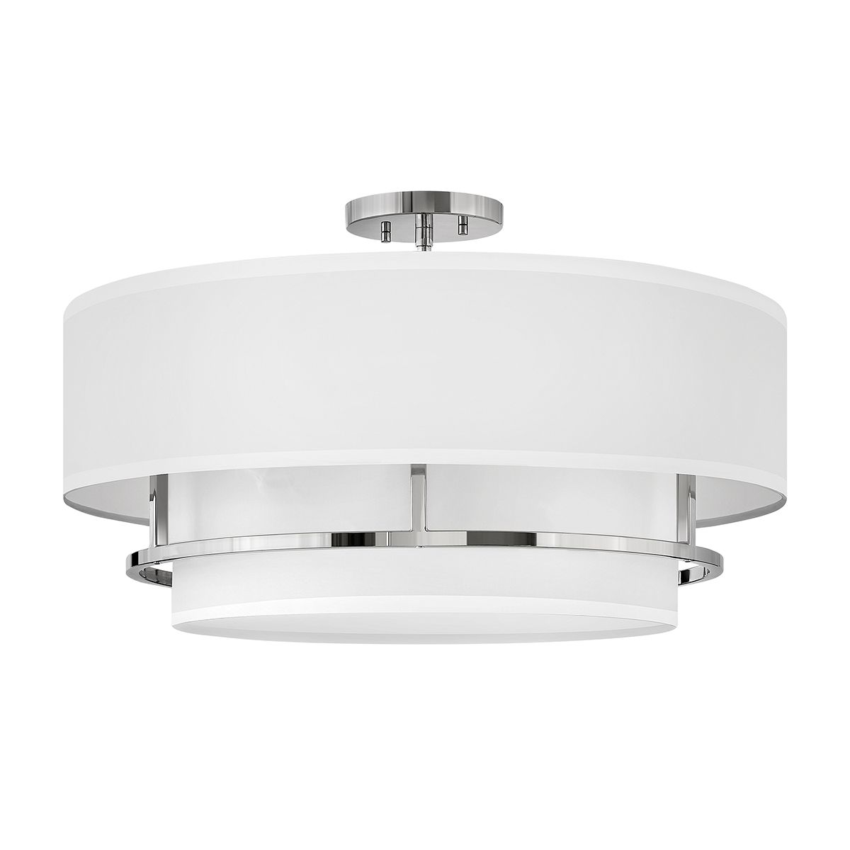 Graham 4 Light Polished NIckel Living RoomSemi Flush/Pendant Ceiling Light By Hinkley HK-GRAHAM-L-PN