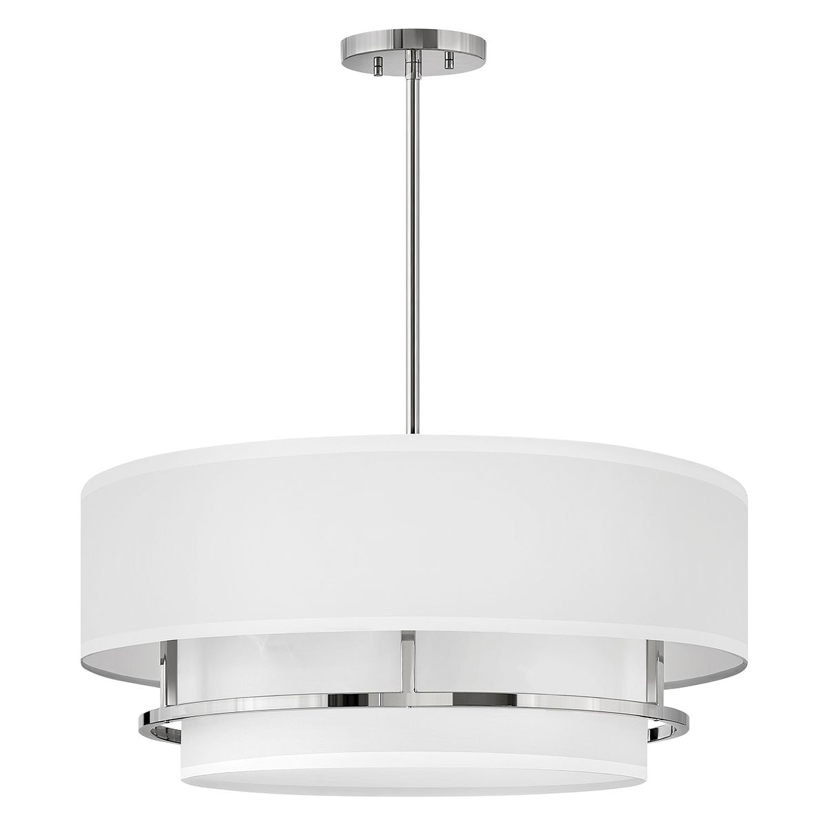 Graham 4 Light Polished Nickel Semi Flush or Pendant Ceiling Light