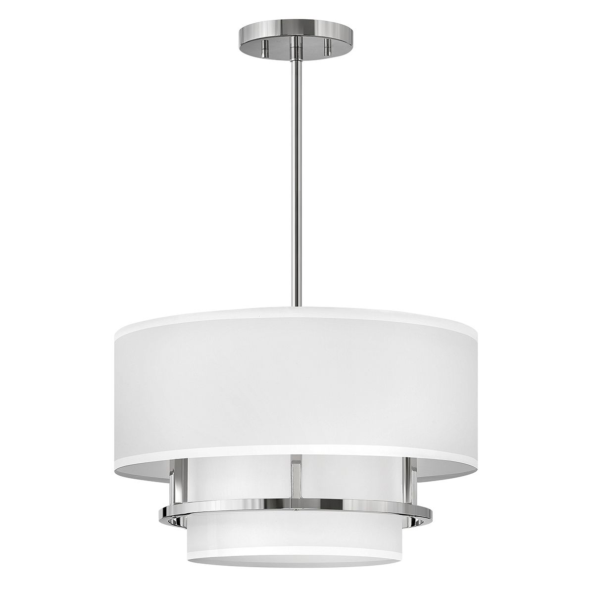 Graham 3 Light Polished Nickel Semi Flush or Pendant Ceiling Light