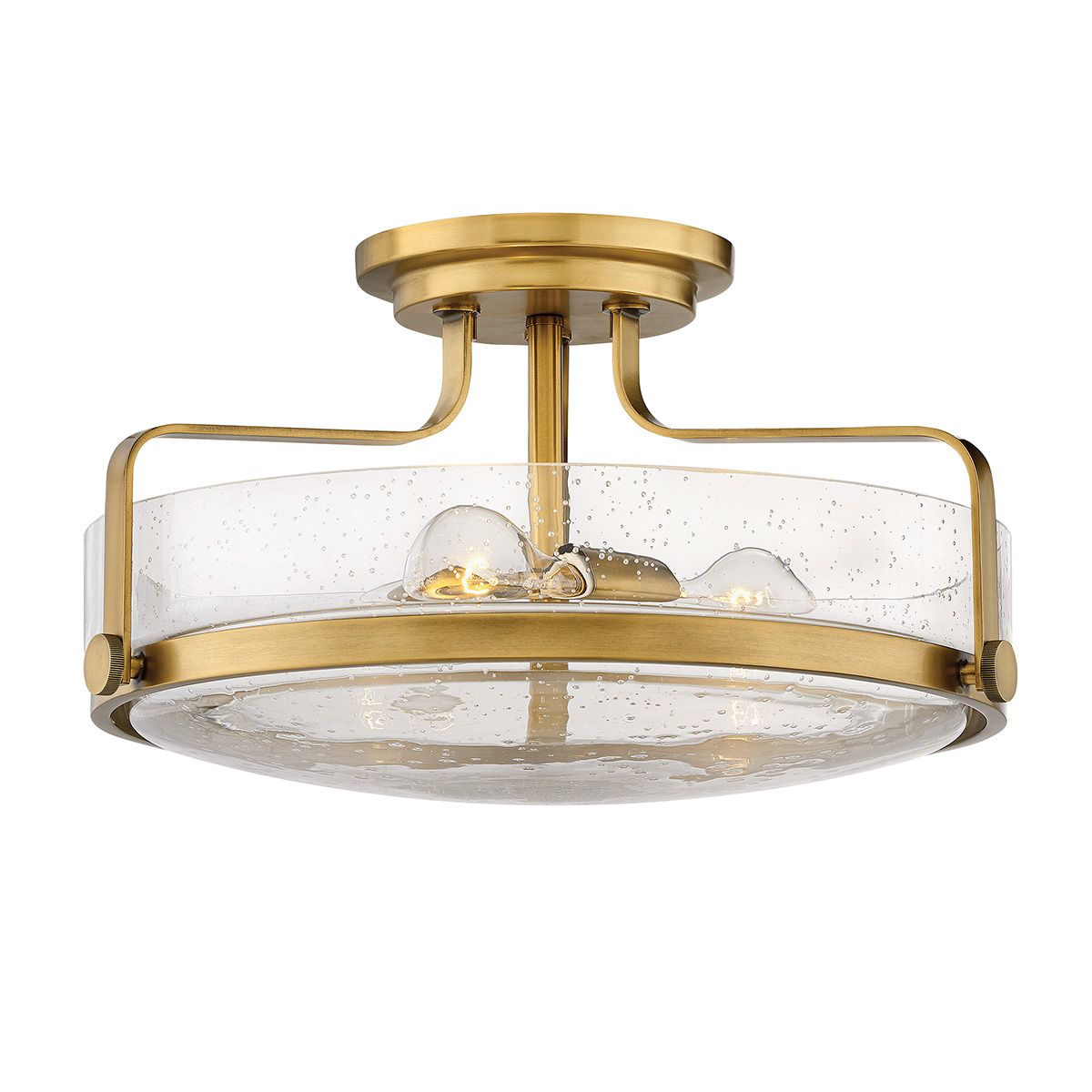 Harper 3 Light Brass Medium Semi-Flush Ceiling Light