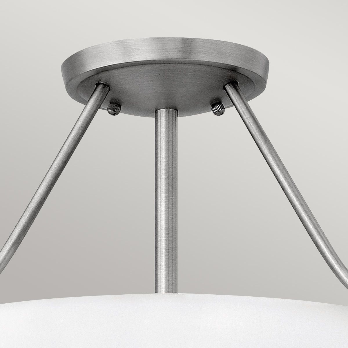 Hinkley Hathaway 2 Light Small Semi-flush Nickel Ceiling Light