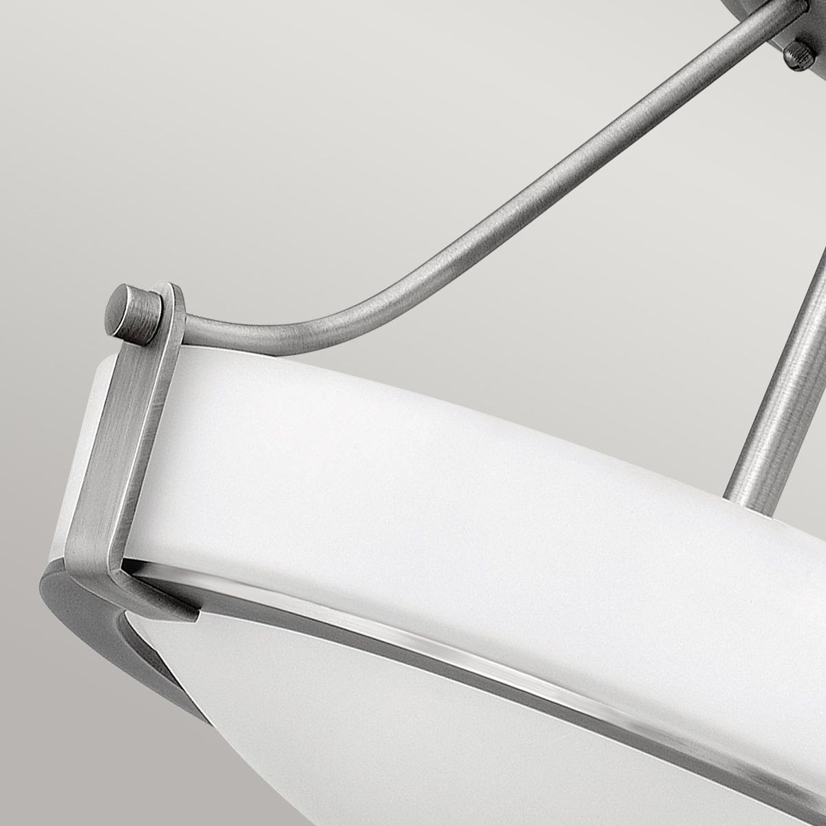 Hinkley Hathaway 2 Light Small Semi-flush Nickel Ceiling Light