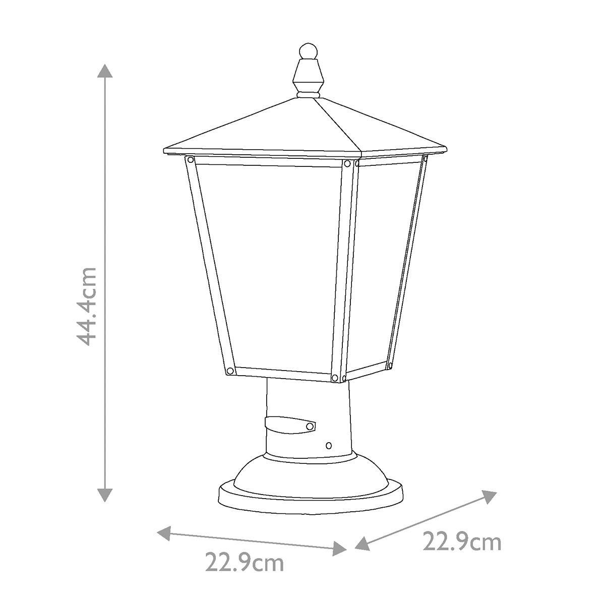 Hinkley Huntersfield 2 Light Medium Outdoor Pedestal Lantern
