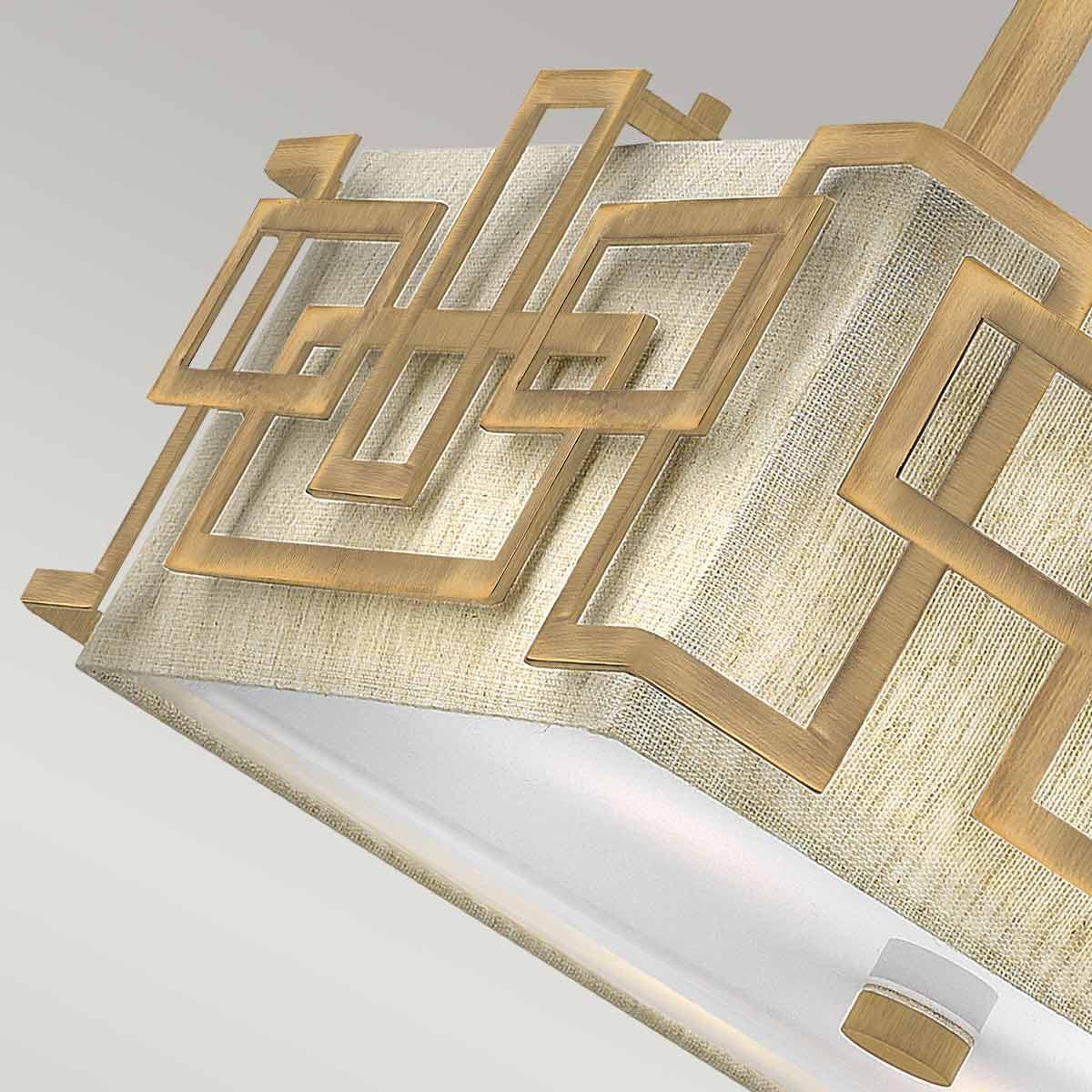 Hinkley Lanza 3 Light Semi Flush Brushed Bronze Ceiling Light