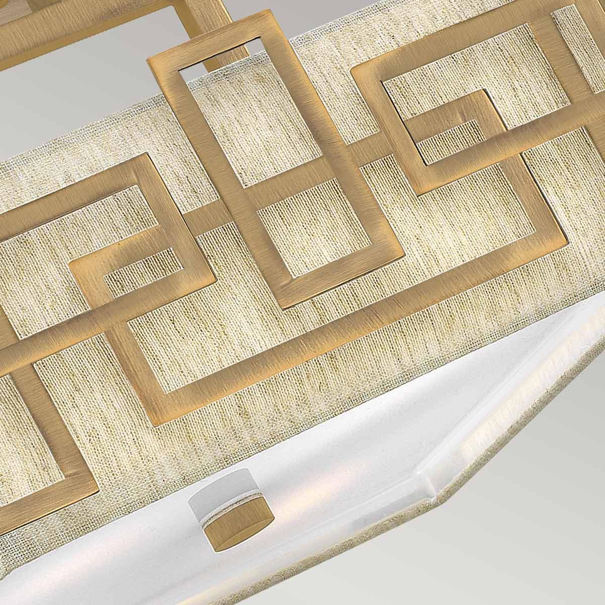 Hinkley Lanza 3 Light Semi Flush Brushed Bronze Ceiling Light