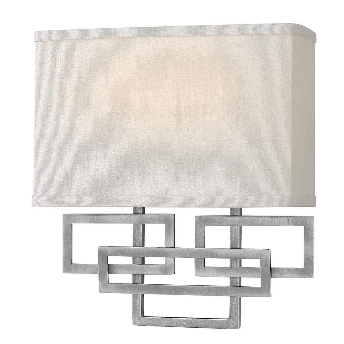 Hinkley Lanza 2 Light Nickel Wall Light-warehouse-25-09-26