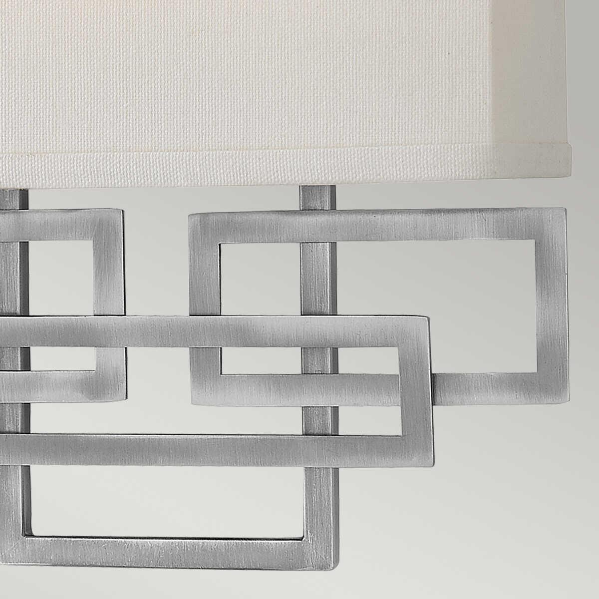 Hinkley Lanza 2 Light Nickel Wall Light-warehouse-180926