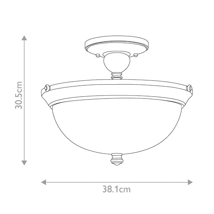 Hinkley Mayflower Bronze Semi Flush Ceiling Light-warehouse-clearance-020426