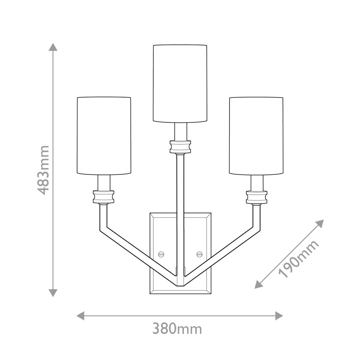Hinkley Moore Large Brass Wall Light