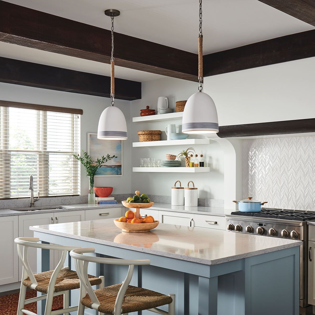 Hinkley Nash Antique Nickel Pendant Light