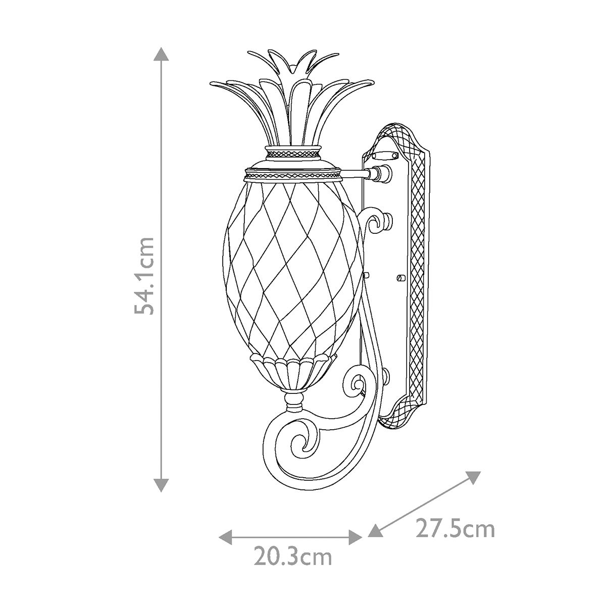Plantation Bronze Medium Outdoor Wall Lantern