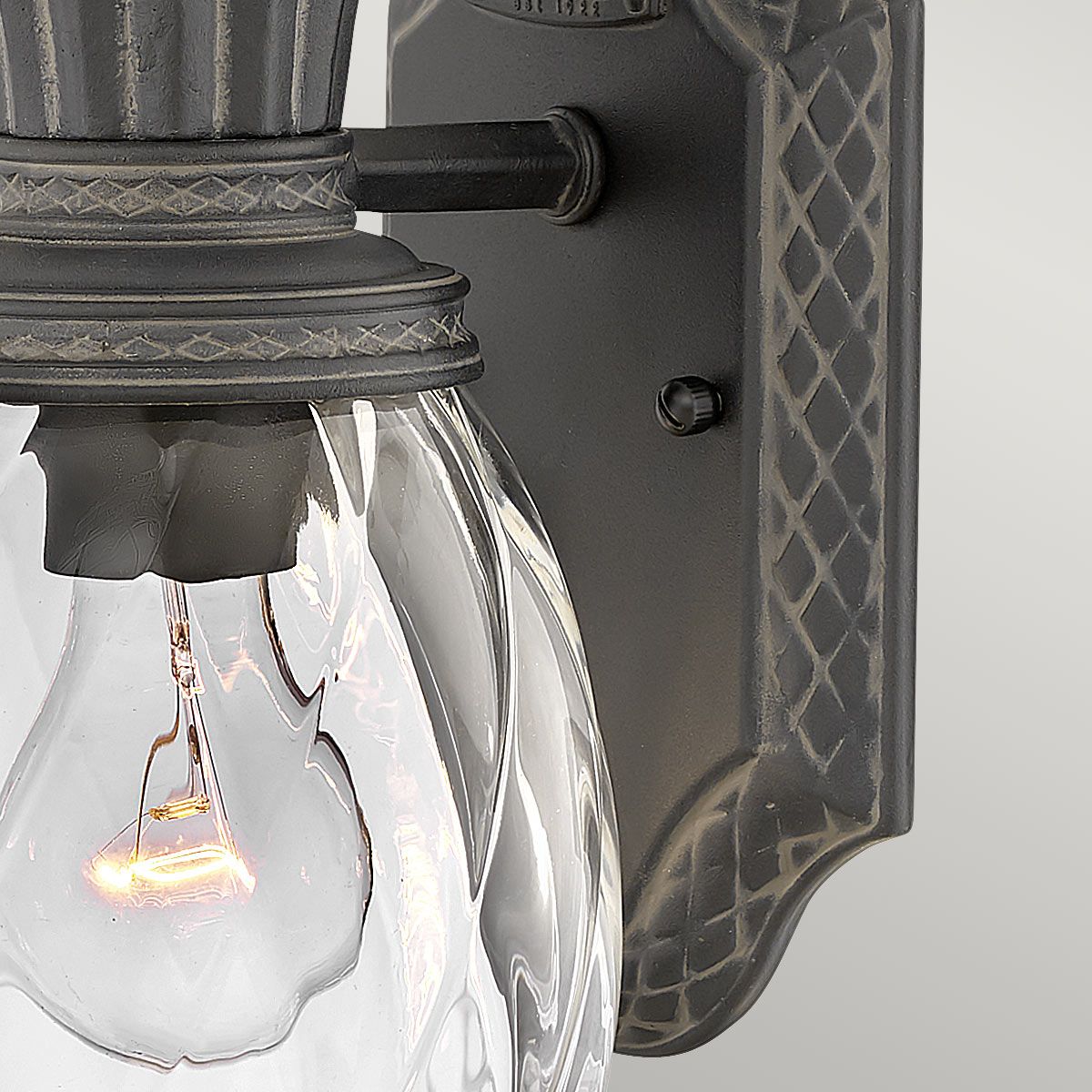 Plantation Black Small Outdoor Wall Lantern