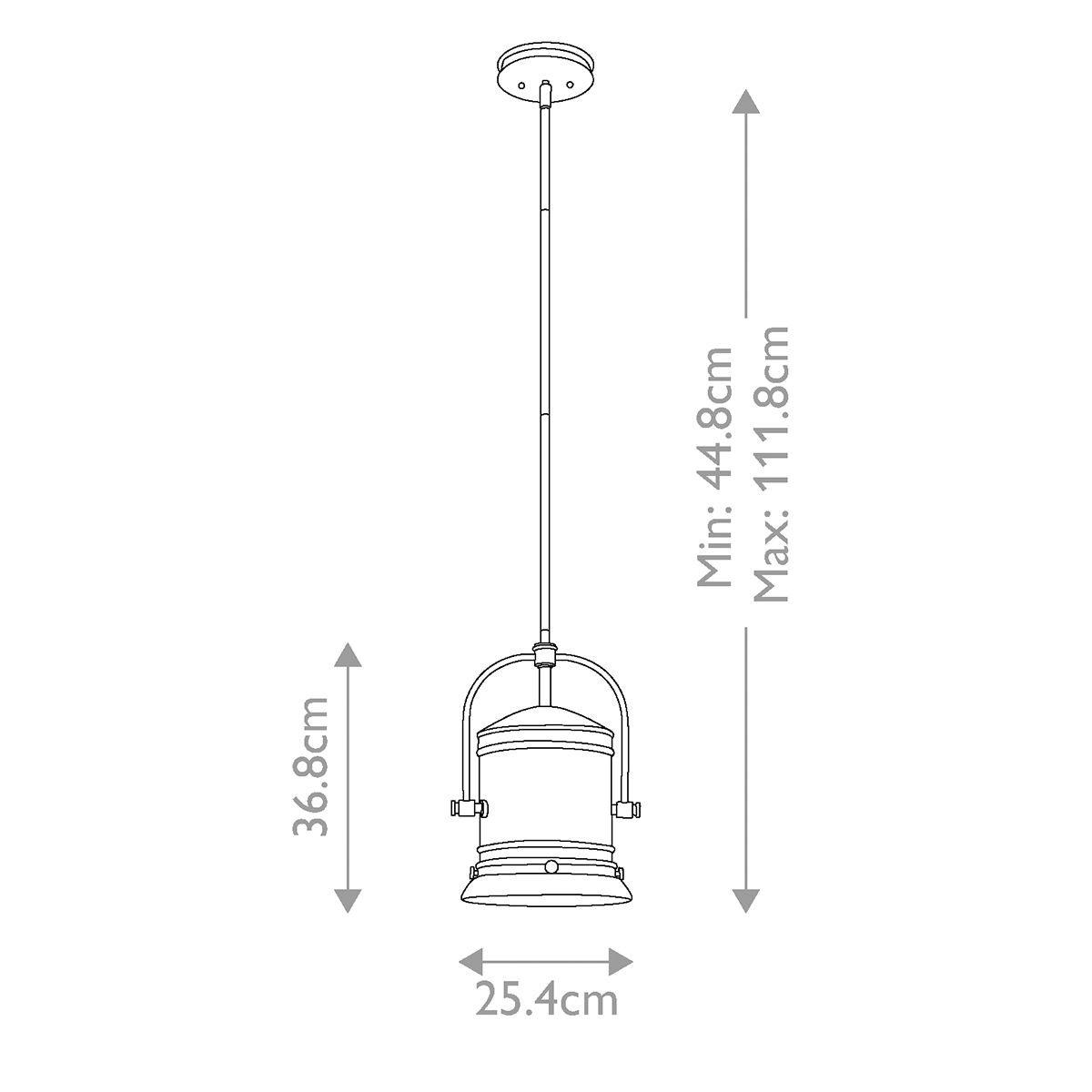 Hinkley Pullman 1 Light Brushed Nickel Ceiling Pendant