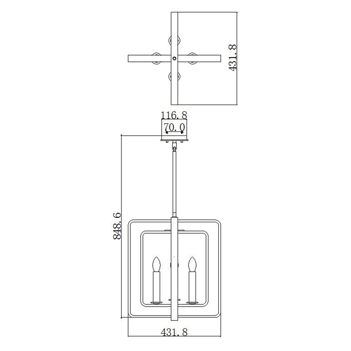 Hinkley Quentin 4 Light Bronze Medium Pendant