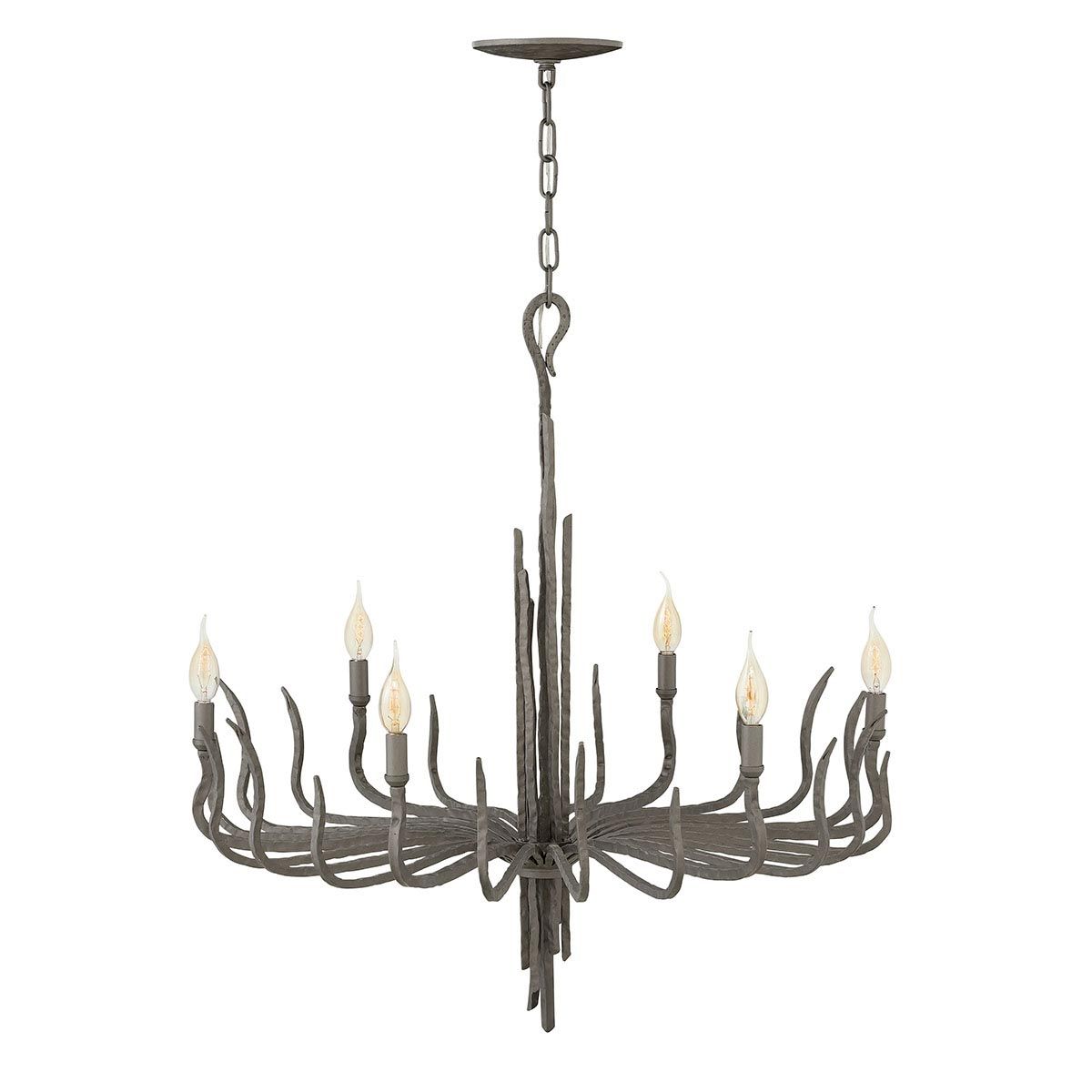Spyre 6 Light Bronze Modern Chandelier By Hinkley HK-SPYRE6C-MMB