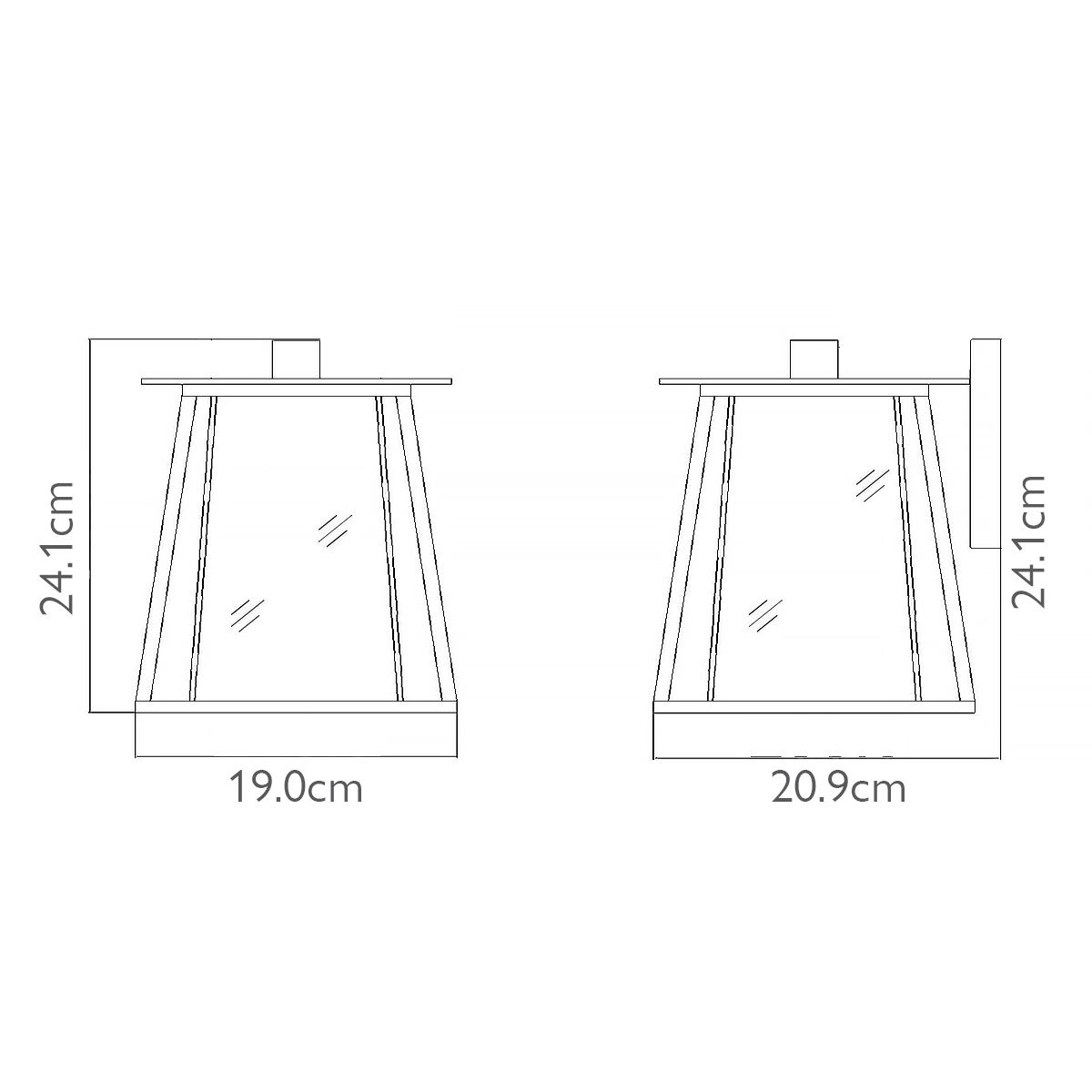Hinkley Walker Bronze Small Outdoor Wall Light — close-up detail