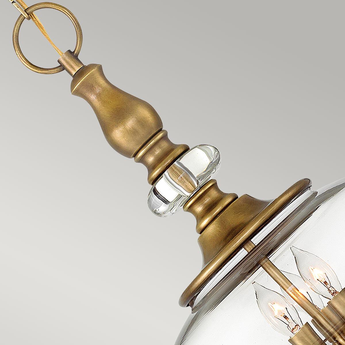 Hinkley Wexley 3 Light Heritage Brass Pendant Ceiling Light