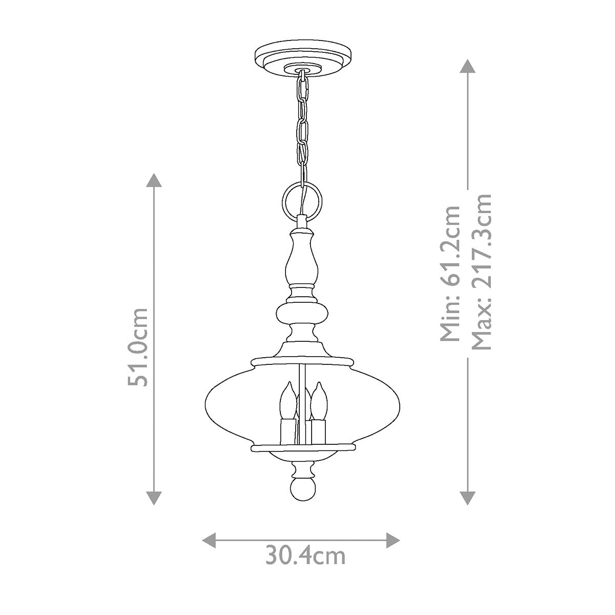 Hinkley Wexley 3 Light Heritage Brass Pendant Ceiling Light