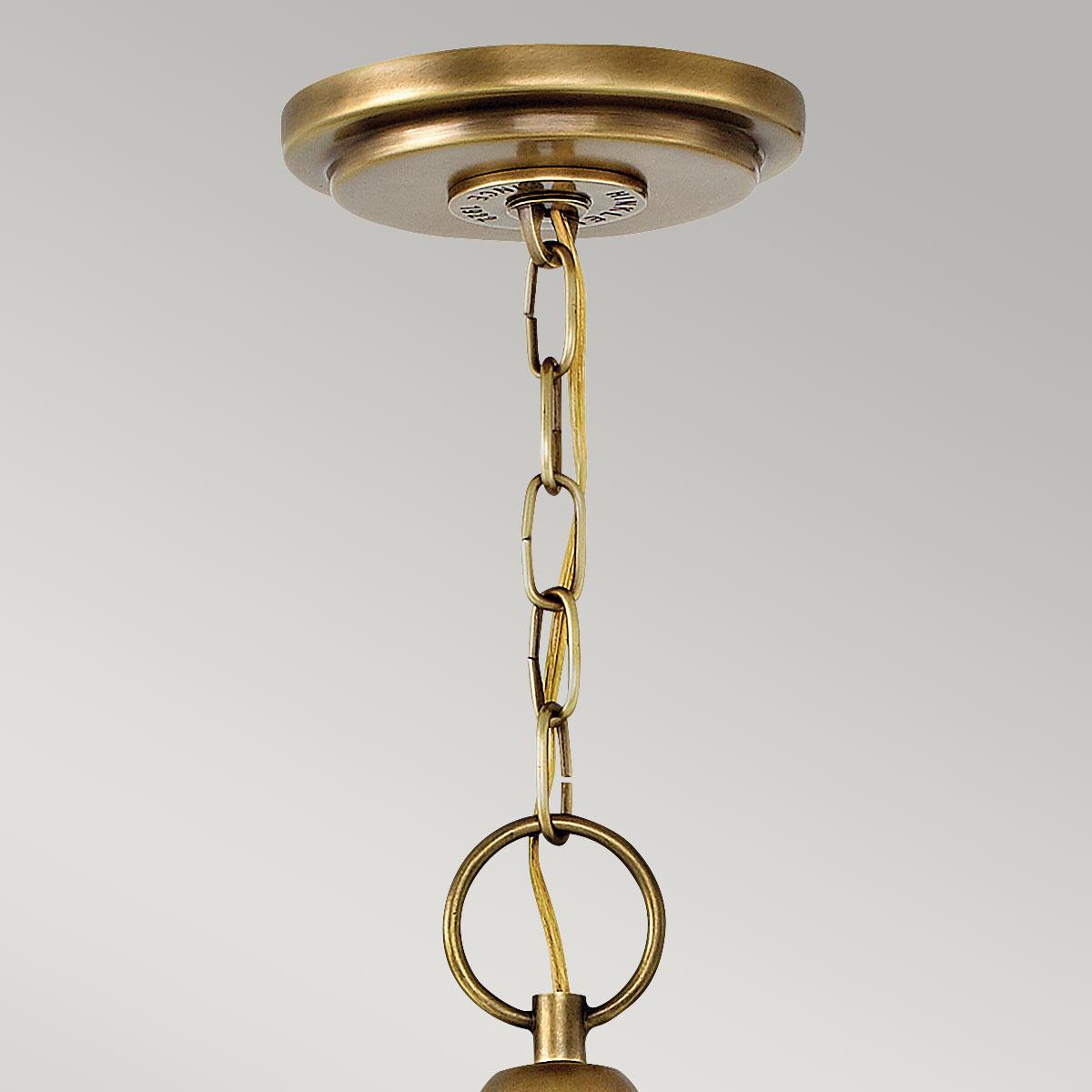 Hinkley Wexley 5 Light Heritage Brass Pendant Ceiling Light