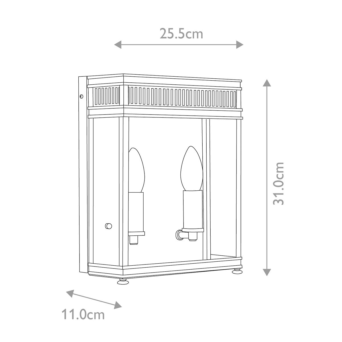 Elstead Holborn Polished Chrome Medium Outdoor Wall Light