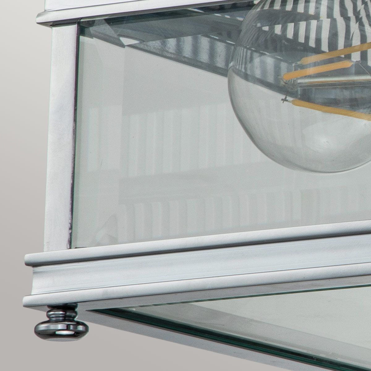 Holborn Chrome Flush Outdoor Light