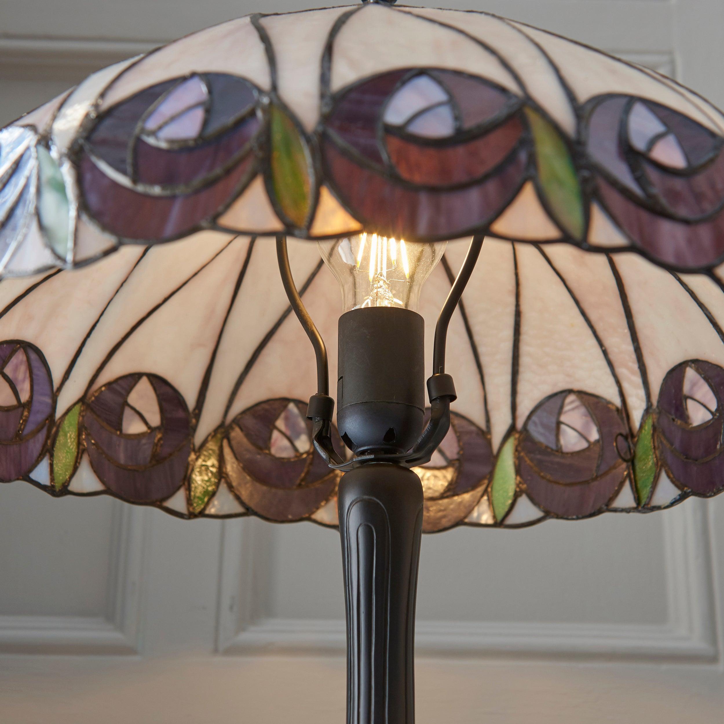 hutchinson tiffany lamp unlit close up image