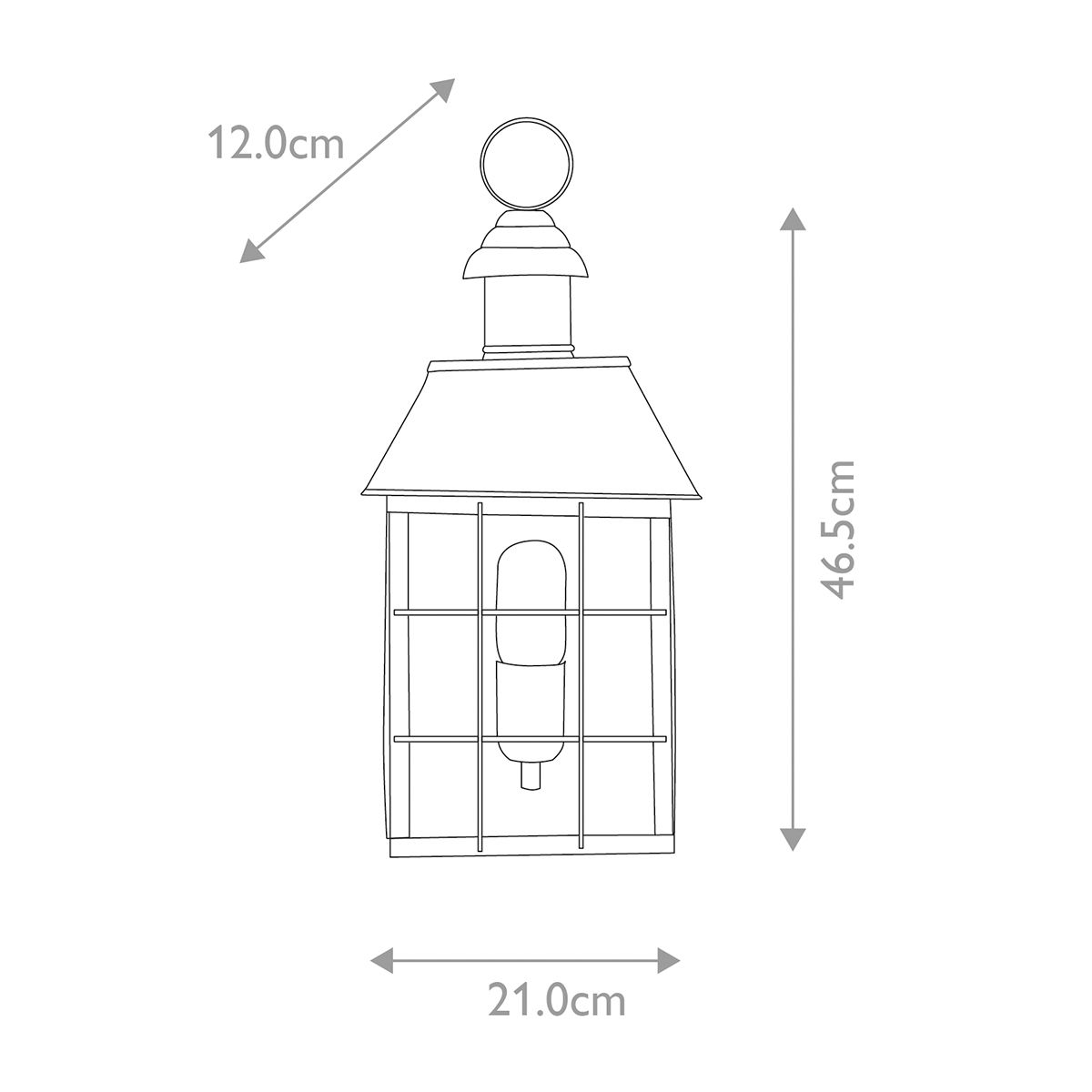 Elstead Hyde Park Aged Brass Outdoor Wall Light