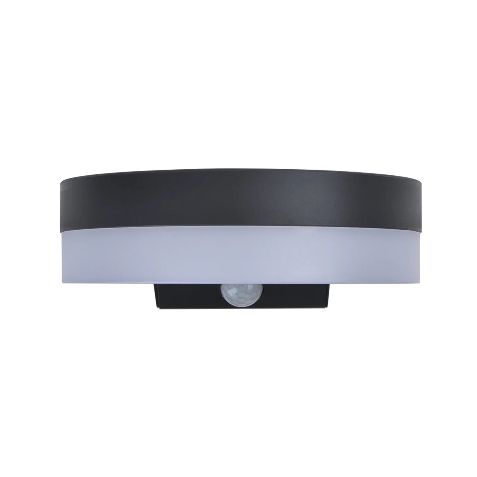 Lutec Runda PIR Outdoor LED Solar Wall Light - Dark Grey